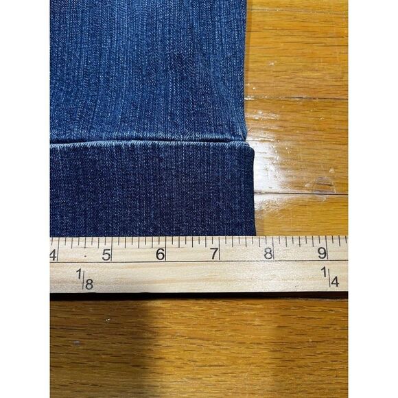 Apt. 9 Jeans Women's 12 Blue Capri Cuffed Whiskered Everyday Pockets Cottagecore - Picture 8 of 8